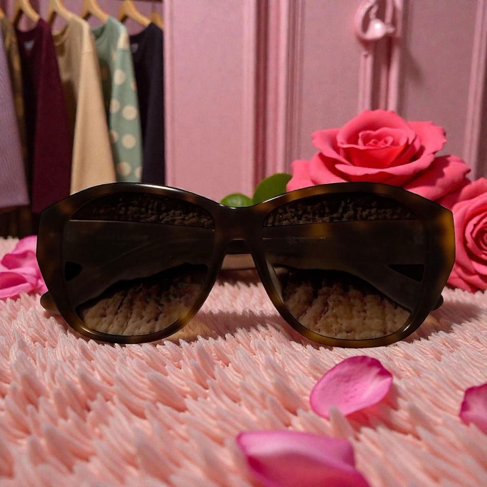 Saint Laurent Tortoise Shell Sunglasses - Picture 2 of 11
